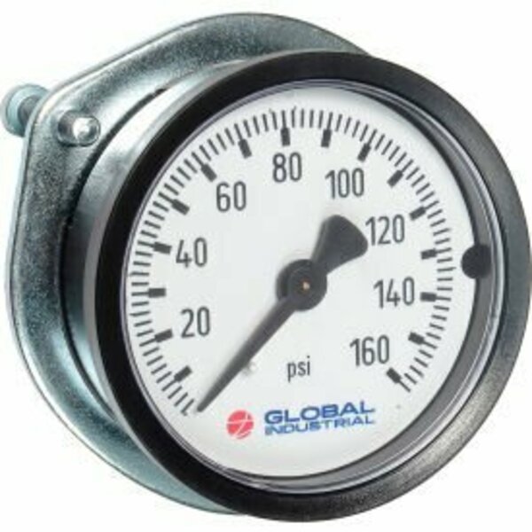 Wika Instrument Global Industrial„¢ 2" Pressure Gauge, 30 INHG VAC, 1/8" NPT CBM With U-Clamp, Plastic 52926323